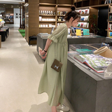新款主推【已出货】3色V领绑带连衣裙MMJ2355P105控价158，女装连衣裙，浙宝233