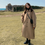 现货韩版宽松款呢大衣MMJ2177-P175268已出货，女装毛呢外套，浙宝233