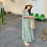 现货欧根纱碎花2件套连衣裙MMJ2339P105158，女装连衣裙，浙宝233