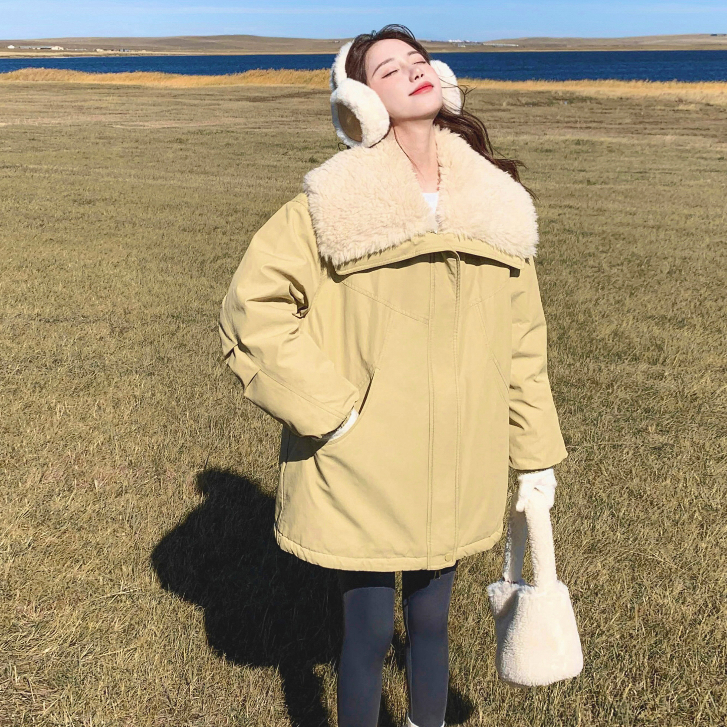 现货冬装新款韩版龟背设计中长款90绒羽绒服MMJ8066-P380-控588，女装羽绒服，浙宝233