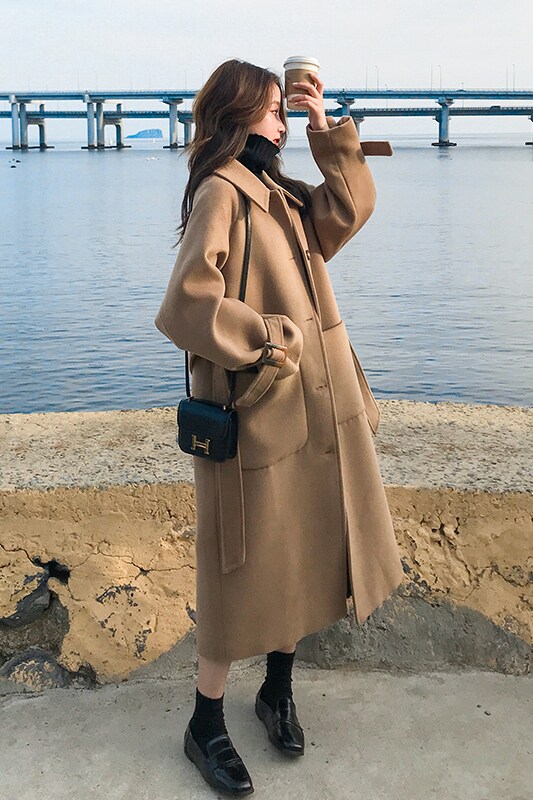 现货韩版毛呢大衣外套MMJ1617P165258加厚P175278,女装毛呢外套,浙宝233