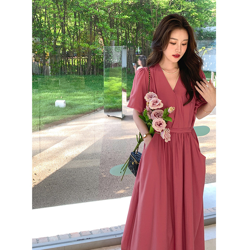 新款主推【已出货】法式4色绑带显瘦连衣裙MMJ2336P105控价158，女装连衣裙，浙宝233