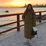今年流行爆款过膝中长款羽绒服女2024冬季新款时尚加厚白鸭绒外套，女装棉衣/棉服，浙宝233