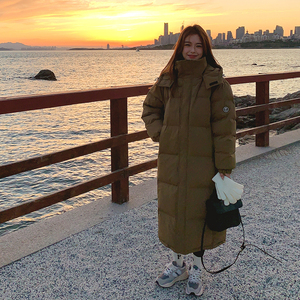 今年流行爆款过膝中长款羽绒服女2024冬季新款时尚加厚白鸭绒外套图片