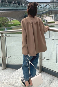 2023秋 现货 韩版后背抽皱西装 MMJ2363 P115控168 卖家秀图片