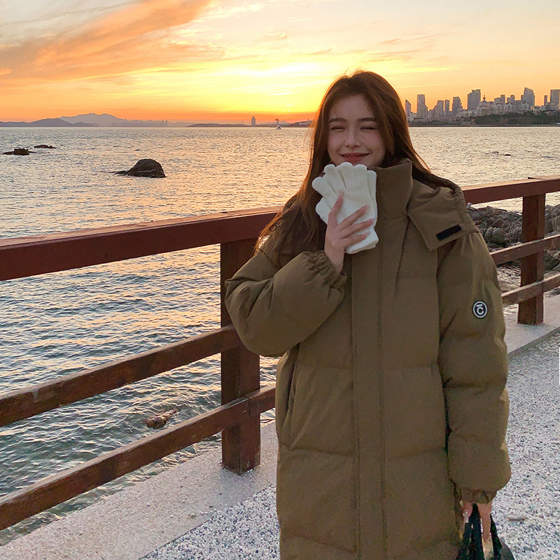 今年流行爆款过膝中长款羽绒服女2024冬季新款时尚加厚白鸭绒外套,女装棉衣/棉服,浙宝233