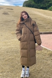 现货韩版长款加厚logo贴标羽绒棉服MMJ3128-P195-K278现货，女装棉衣/棉服，浙宝233