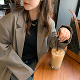 2023秋现货后背口袋装饰千鸟格西装MMJ2168P115控178买家秀，女装西装，浙宝233
