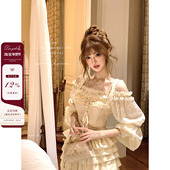 Lazy 衬衫 Didi爱乐之城 剪花盘绣重工古董上衣流光纱公主风泡泡袖