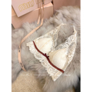 空气感蕾丝bra挂脖内衣百搭内搭吊带背心 法式 Lazy Didi限定柔软