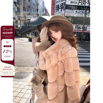 Lazy Didi娇贵兔兔 1500g重工环保皮草 以假乱真千金毛毛外套保暖