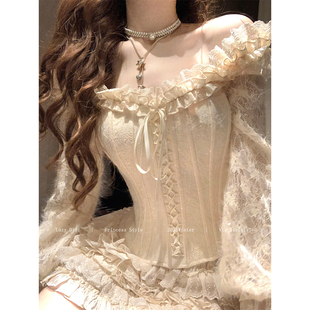 美学320g双面绒鱼骨胸衣蕾丝复古重工半裙 冬季 Lazy Didi古典礼赞