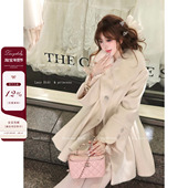 日系千金3M斗篷羊毛大衣气质中长款 Lazy Didi初雪漫步 千金呢外套