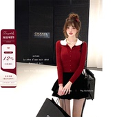 丝绒黑花苞蓬蓬裙裤 Lazy Didi可可黑巧 高腰a字千金风蛋糕短半裙