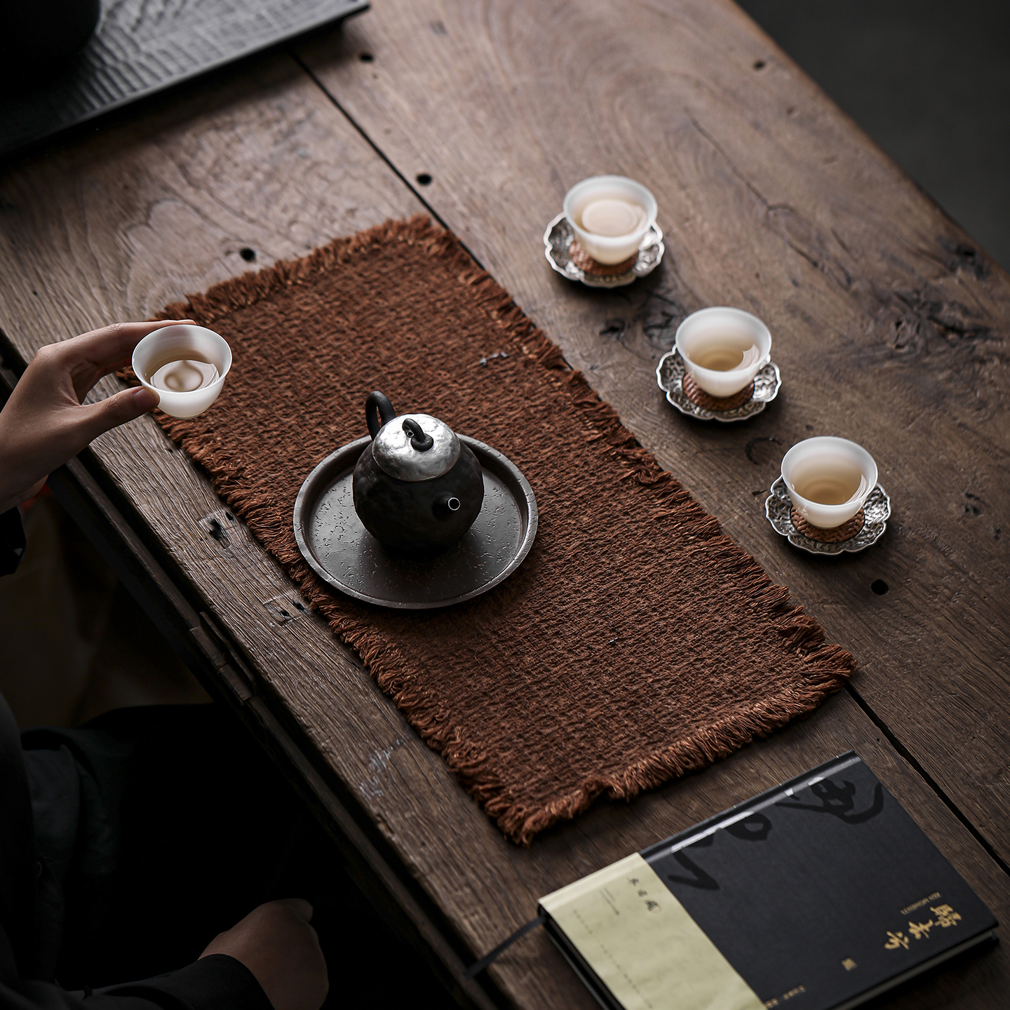 妙竹轩植物染流苏茶垫诧寂风茶布
