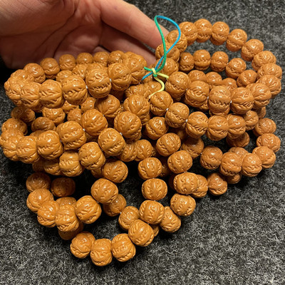 土豪凤羽小金豆水晶南瓜猴头手串