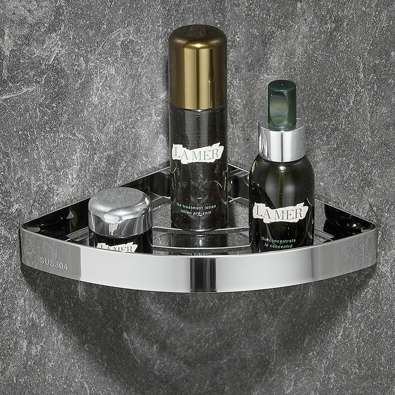 希百家不锈钢三角篮卫生间置物架