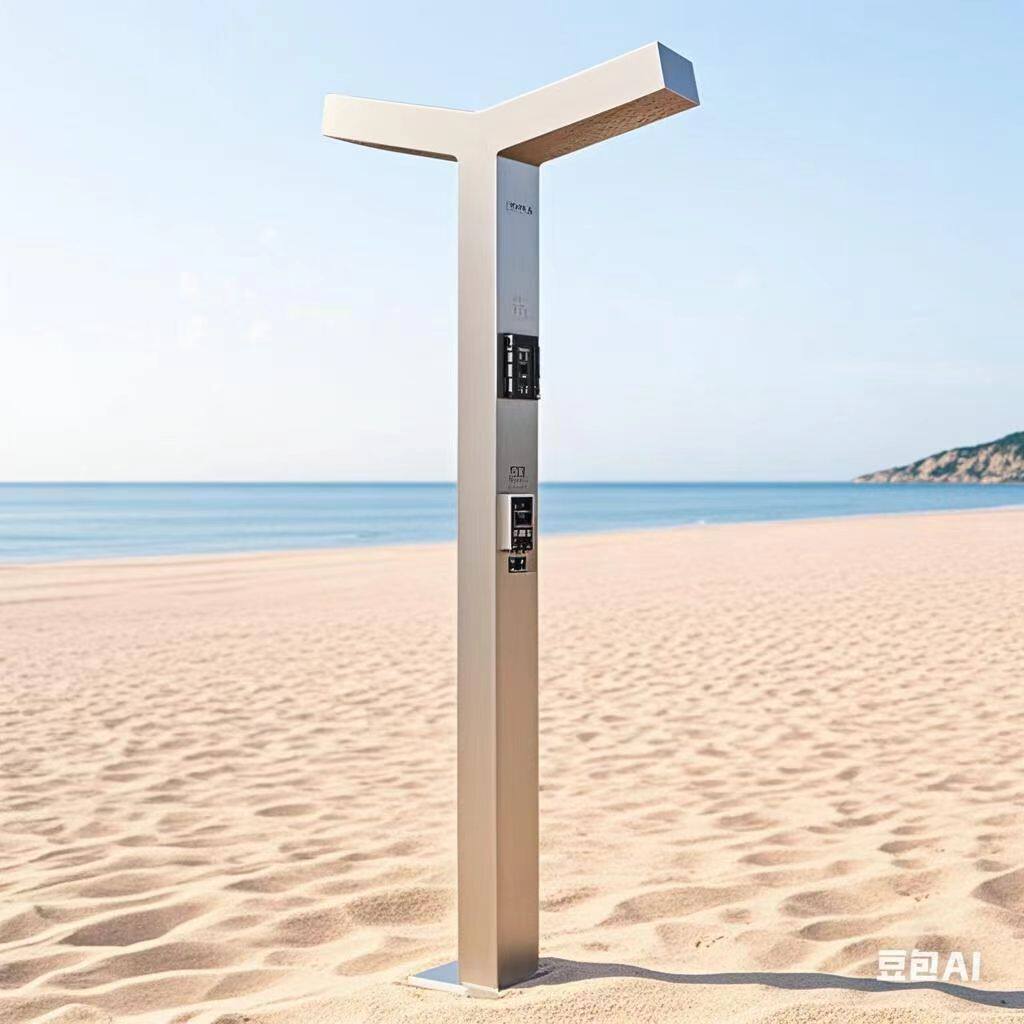 海滨浴场淋浴机户外沙滩淋浴机沙滩冲澡设备扫码淋浴机共享冲淋机