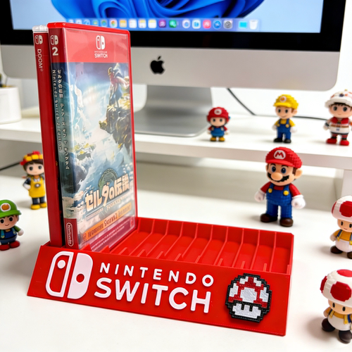 switch实体游戏卡1 2通用桌面收纳整理展示盒马里奥周边12卡带盒