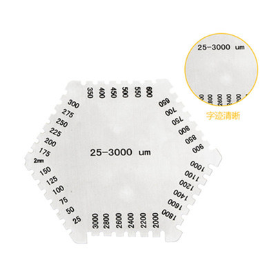 不锈钢六角湿膜梳湿膜测厚仪湿膜片湿膜卡梳规油墨涂料油漆涂膜