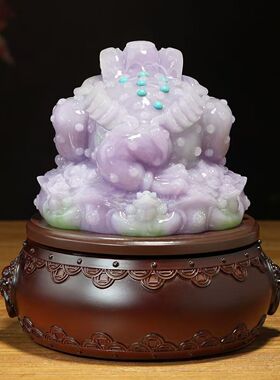 紫色八方来财金蟾摆件招财店铺开业乔迁礼物办公室前台风水装饰品