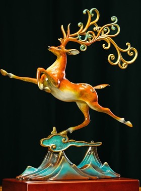 【鹿】一路攀升铜鹿摆件升迁送礼家居办公装饰品工艺品礼品定制