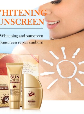 gold collagen sunblock sun after repair cream sets Sunscreen