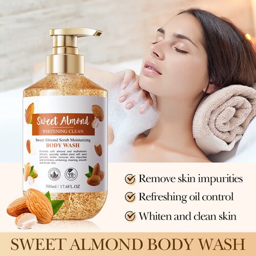 甜杏仁磨砂沐浴露 Sweet Almond Scrub Body Wash Moistuizing