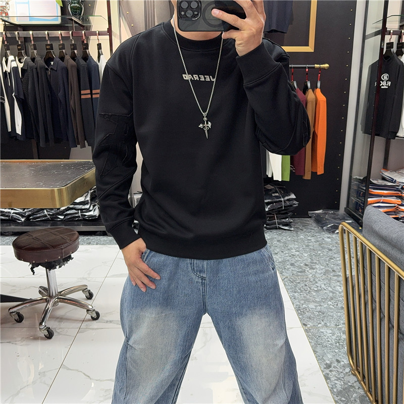 欧货潮牌微阔卫衣男2025秋冬新款