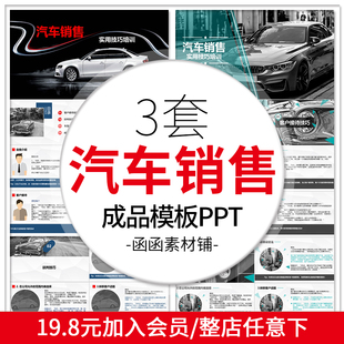 汽车行业汽车销售培训ppt模板课件销售技巧营销客户接待谈判成交