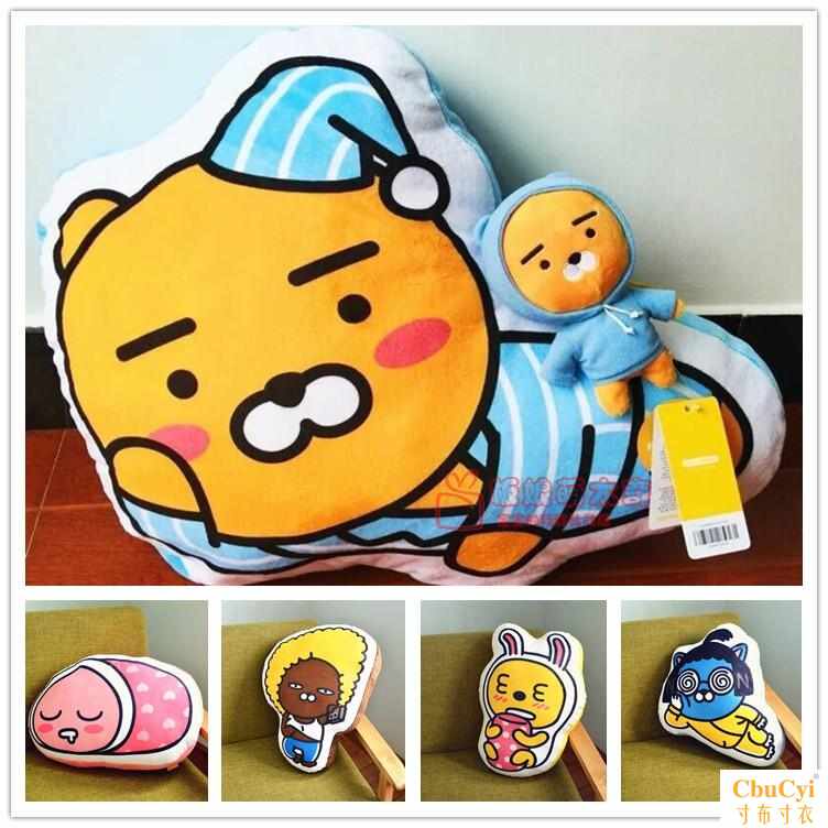 韩国KAKAO卡通印花抱枕超萌可爱兔子午睡办公室汽车腰靠沙发在类目 居家布艺, 靠垫/抱枕中 - 来自Buy2taobao.com提供专业的淘宝代购服务