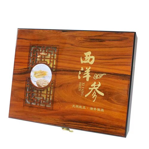 石斛天麻木质礼盒新款高档中式礼品盒西洋参红参三七名贵礼品空盒