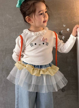 釉兮·26春～格子纱纱屁帘牛仔裤271013