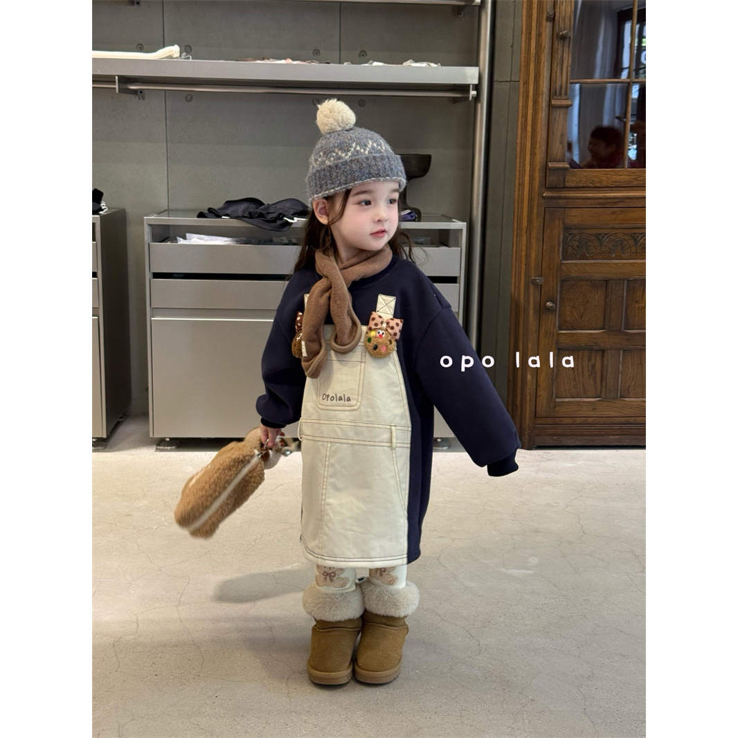 opolala·25冬~小熊印花加绒打底裤77113