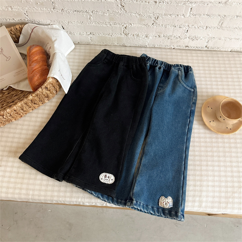 泡塔·25冬~卡通贴布加绒牛仔裤8190