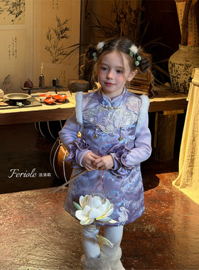 FLL·25冬~袖口花边刺绣加绒打底衫53793