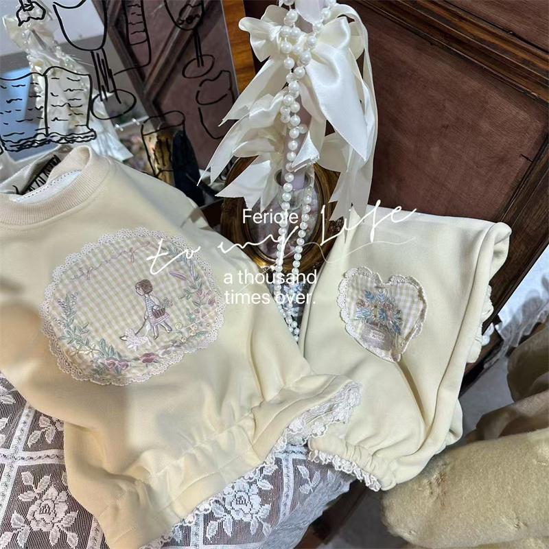 FLL·25冬~花边格子贴布两件套53704