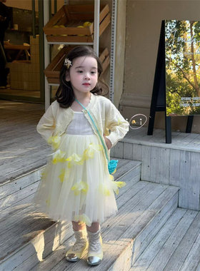 KIAI·26春~立体大花朵吊带纱纱裙812056