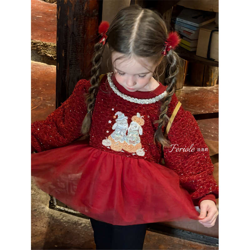 FLL·25冬~刺绣小兔子加绒娃娃衫53926