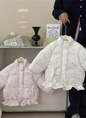 釉兮·25冬～韩版碎花棉服K2992