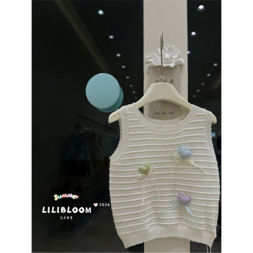 LILIBLOOM·26夏~爱心针织背心1016