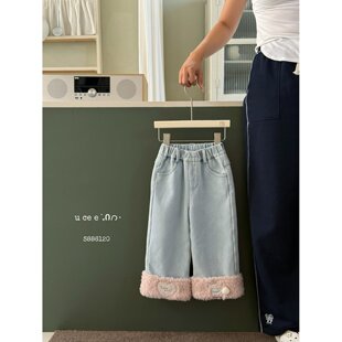釉兮·26冬~ 毛毛边加绒牛仔裤S886120
