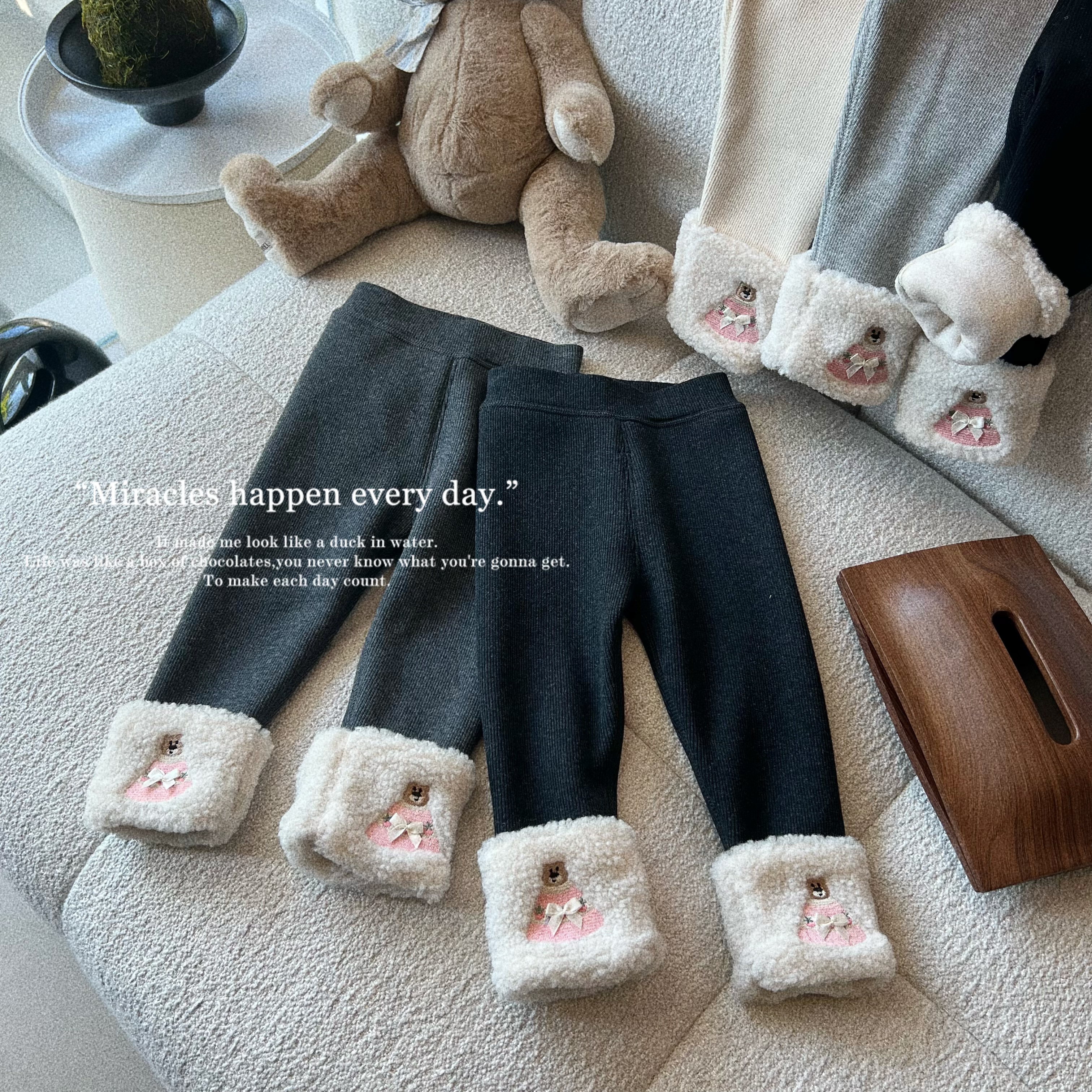 BZNL·25冬~卡通毛毛边打底裤6124