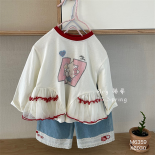 萌希·26春~kt猫撞色上衣M6359