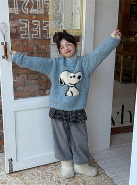 LJ·25冬~格子屁帘针织裤72509