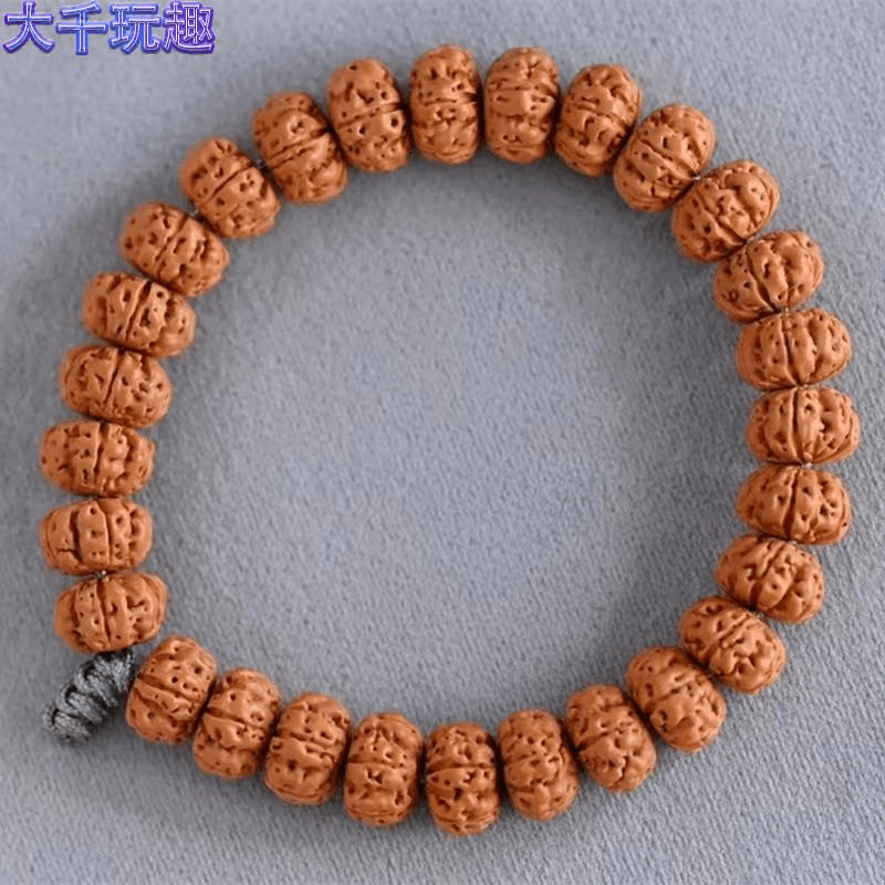 小金刚菩提子飞碟航母单圈五瓣矮桩爆满肉盘龙纹佛珠文玩男女手串