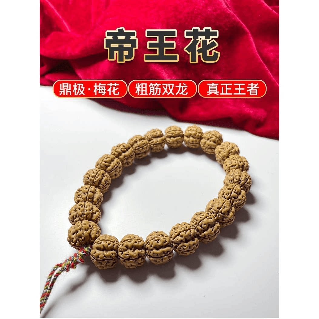 粗筋大规格20mm帝王花单圈梅花双龙小金刚单圈手串五瓣爆肉双龙纹图片