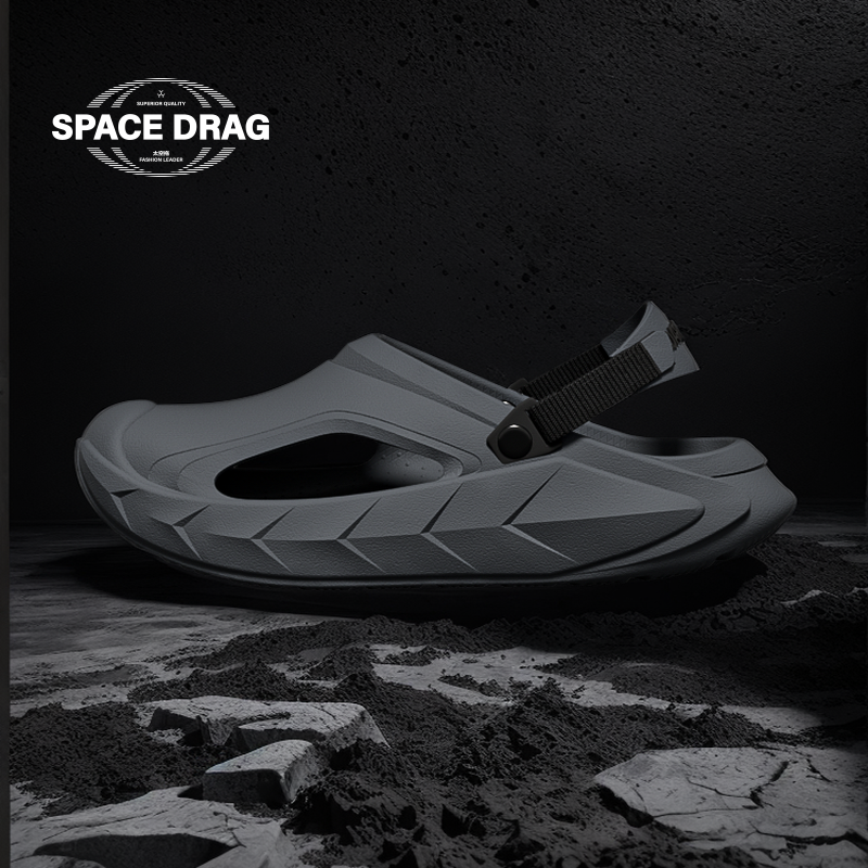 太空拖男士洞洞鞋夏季户外防滑透气厚底增高踩屎感舒服外穿沙滩鞋