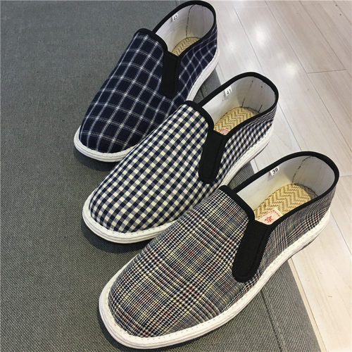 老北京千层底手工夏秋吸汗布鞋