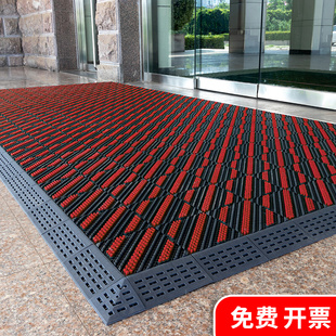 室外地垫入户进门防滑商用酒店大门口迎宾地毯户外镂空塑料除尘垫